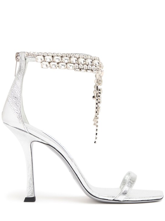 【Jimmy Choo】ベリティレザーサンダル 100mm Verity メタリックレザーサンダル 100mm - Jimmy Choo