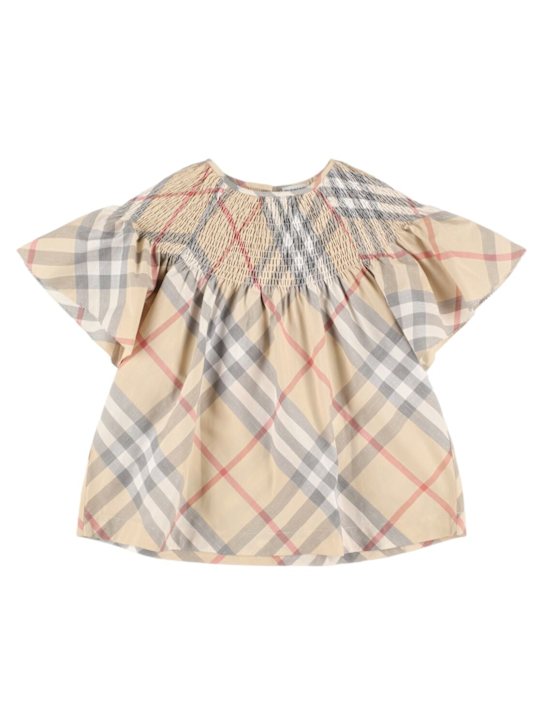 Check print cotton poplin shirt - Burberry - Girls