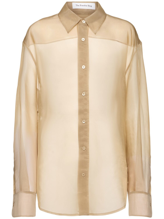 Peri sheer silk blend shirt - The Frankie Shop - Women  | Luisaviaroma