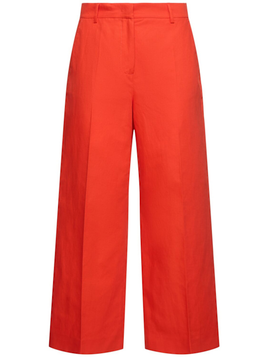 Zircone cotton & linen canvas wide pants - Weekend Max Mara