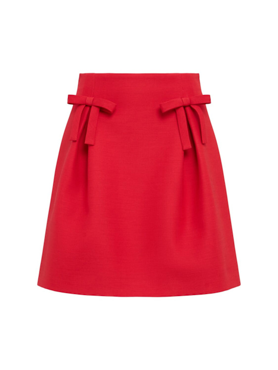 ミニスカート CREPE COUTURE MINI SKIRT Crepe couture mini skirt w/bows - Valentino - Women