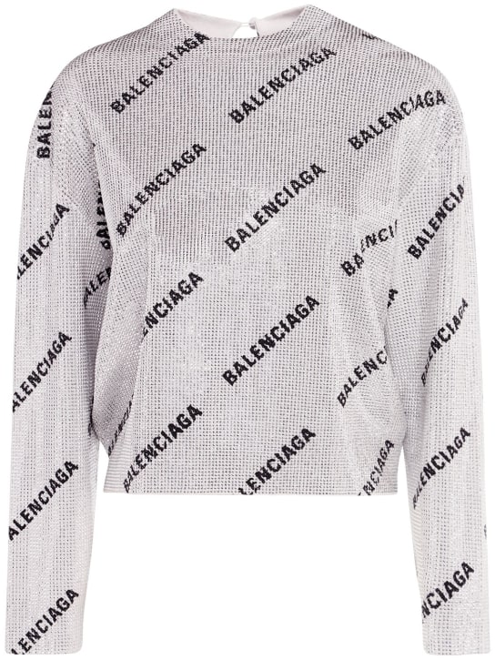 All over mini logo sweater Balenciaga Women Luisaviaroma