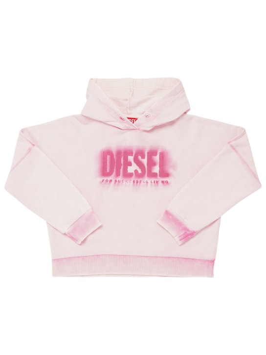 ファッション Logo print cotton sweatshirt hoodie - Diesel Kids - Girls トップス
