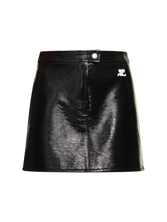 ミニスカート COURREGES Women Mini Skirts 424CJU204VY0014 9999 Black Vinyl mini skirt - Courrèges - Women | Luisaviaroma
