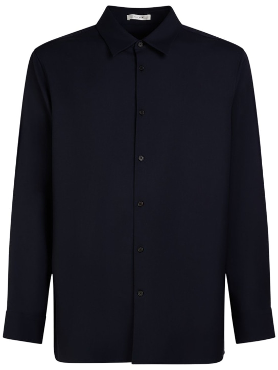 Beto Shirt ブルー in Wool – The Row