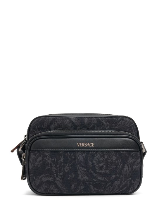 Small jacquard canvas crossbody bag - Versace - Men